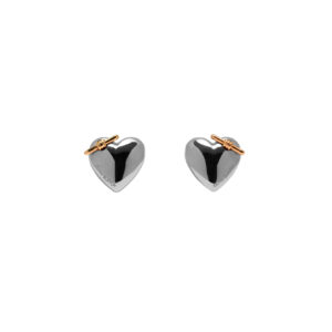 Classic Knot Heart Silver Stud Earrings - 24100038