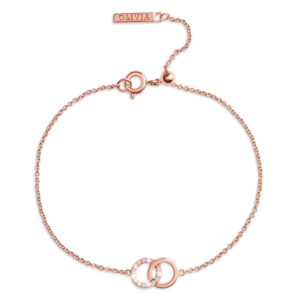 Bejewelled Classics Interlink Chain Bracelet Rose Gold - OBJCOB08
