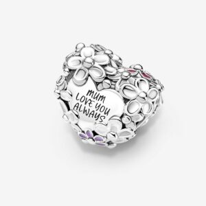 Pandora Mum Daisy Heart Charm - 791155C01
