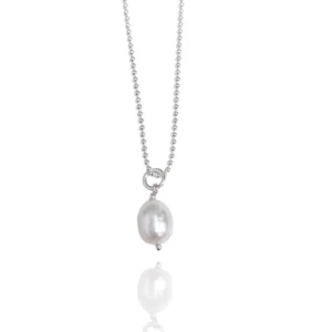 Classic White Pearl Drop Necklace - N2438-18