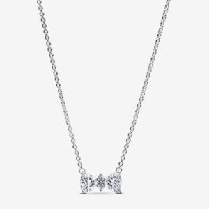Sparkling Bow Necklace - 393509C01-45
