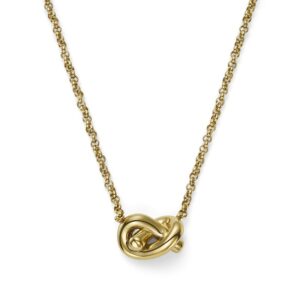Lovers Knot Gold Plated Necklace - 24100221