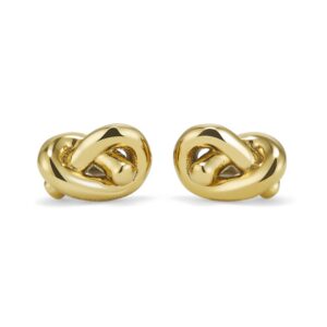 Lovers Knot Gold Plated Stud Earrings - 24100225