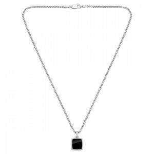 Stainless-Steel Onyx Necklace - 1580648