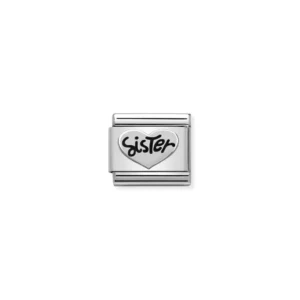 Nomination Composable classic link sister heart in silver - 330101/11