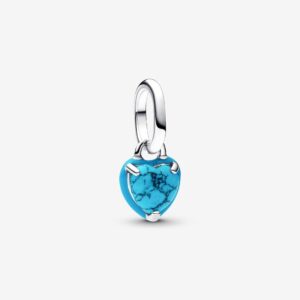 Pandora Turqouise Coloured Heart Mini Dangle Charm - 793827C01