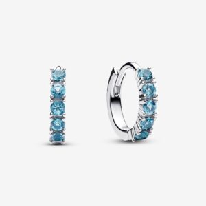 Pandora Light Blue Huggie Earrings - 293849C01