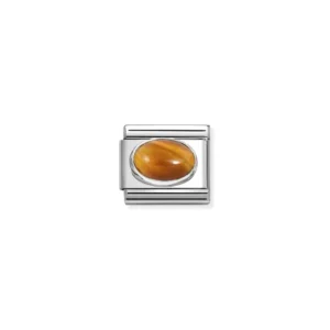 Composable classic link, tiger eye stone - 330510/41