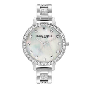 Treasure 34mm White & Silver Bracelet Watch - OB16MOP25