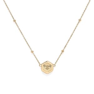 Signature Minima Bee Gold Pendant Necklace - 24100096