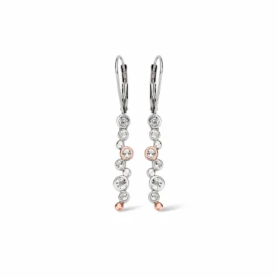 Clogau® Celebration Sterling Silver Drop Earrings with Topaz