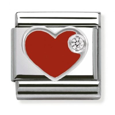 Silvershine Red Love Heart Charm Stanley Hunt Jewellers - 330305/01