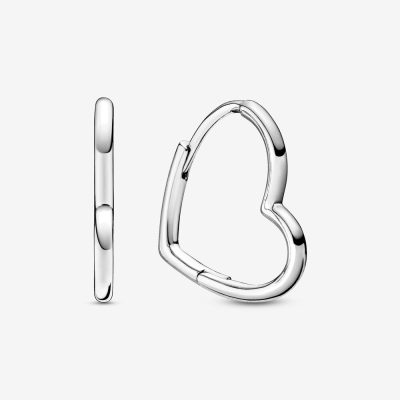 Pandora Asymmetrical Heart Hoop Earrings - 298307C00