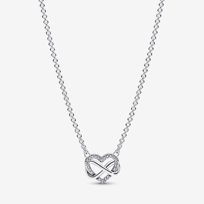 Pandora Sparkling Infinity Heart Collier Necklace size 50 - 392666C01