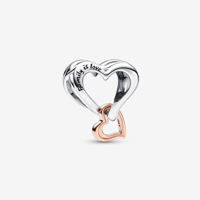 Pandora Two-tone Openwork Infinity Heart Charm - 782642C00