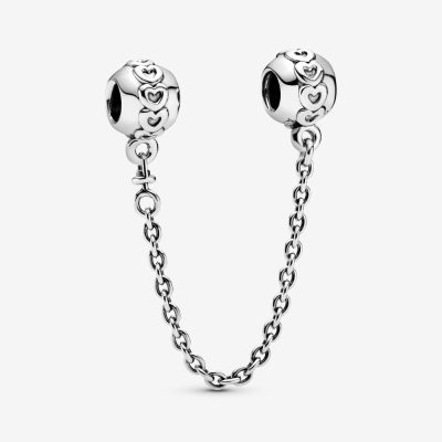 Pandora Band of Hearts Safety Chain Charm Size 5- 791088