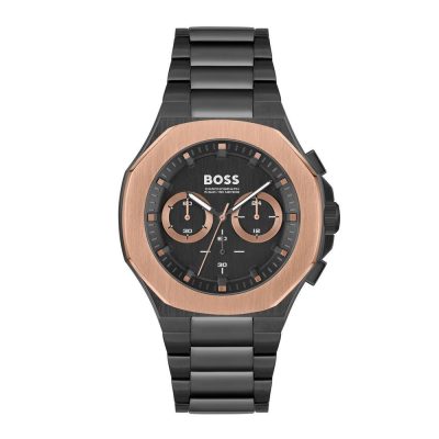BOSS-Taper-Chronograph-Quartz-Menss-Watch-1514090-45-mm-Black-Dial
