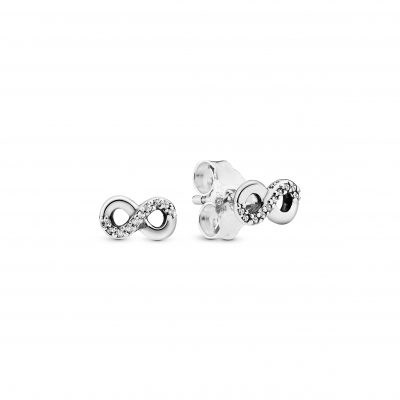 PANDORA PASSIONS Silver Infinity Love Earrings - Stanley Hunt Jewellers 290695CZ