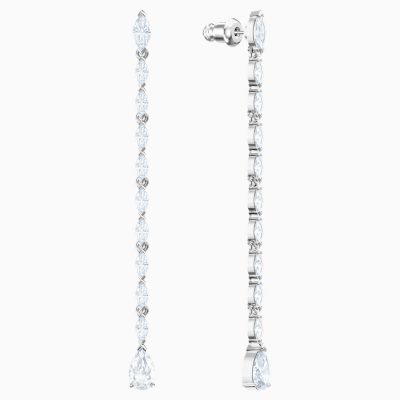 louison-pierced-earrings--white--rhodium-plated-swarovski-5409732