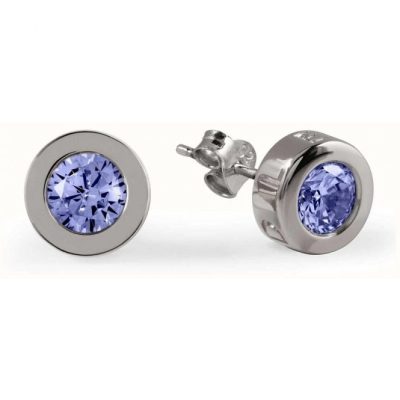 Blue Cubic Zirconia Stud Earrings - RYJ1031