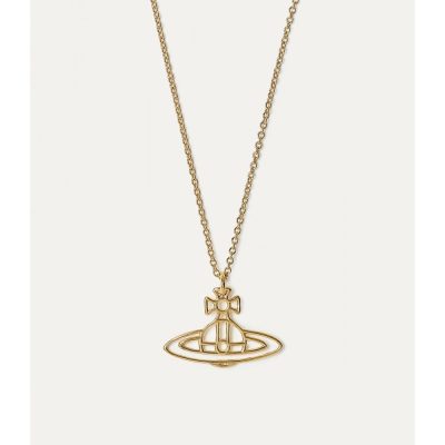 Thin Lines Flat Orb Gold Plated Pendant - 63020259-R001-CN