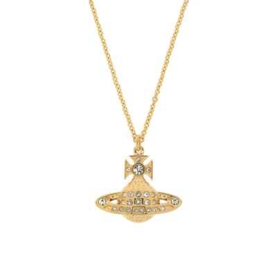 Minnie Bas Relief Gold Plated Pendant - 63020090-R108-CN
