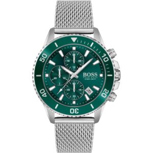 Admiral Green Dial Mesh Strap Chronograph Watch