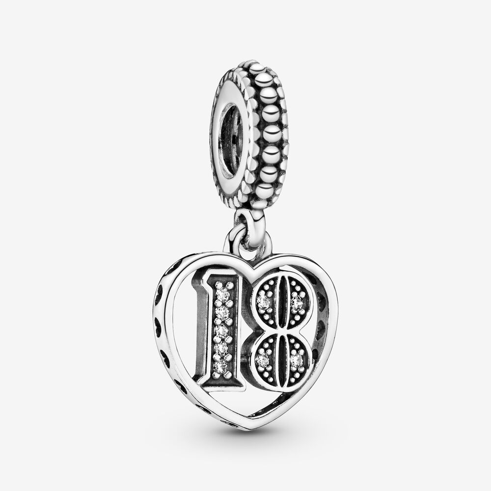 Pandora 18th Celebration Dangle Charm Pandora 18th Celebration Dangle Charm - 797262CZ