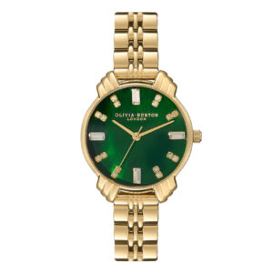 Classic 30mm Emerald & Gold Bracelet Watch - OB16DC02