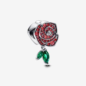Sparkling Rose in Bloom Charm - 793201C02