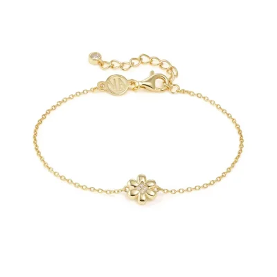 Nomination Petit Sparkle Gold Plated Flower Bracelet