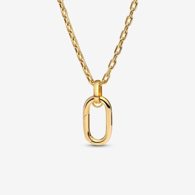 ME 14ct Gold Plated Openable Link Pendant Necklace