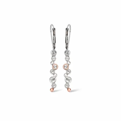 Clogau® Celebration Sterling Silver Drop Earrings with Topaz