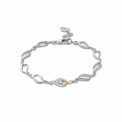 Past Present Future® Sterling Silver Multi-Link Bracelet with Topaz
