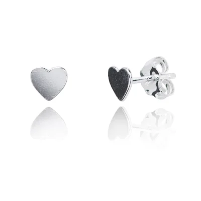 Dollie Jewellery Aimee Mini Silver Heart Studs